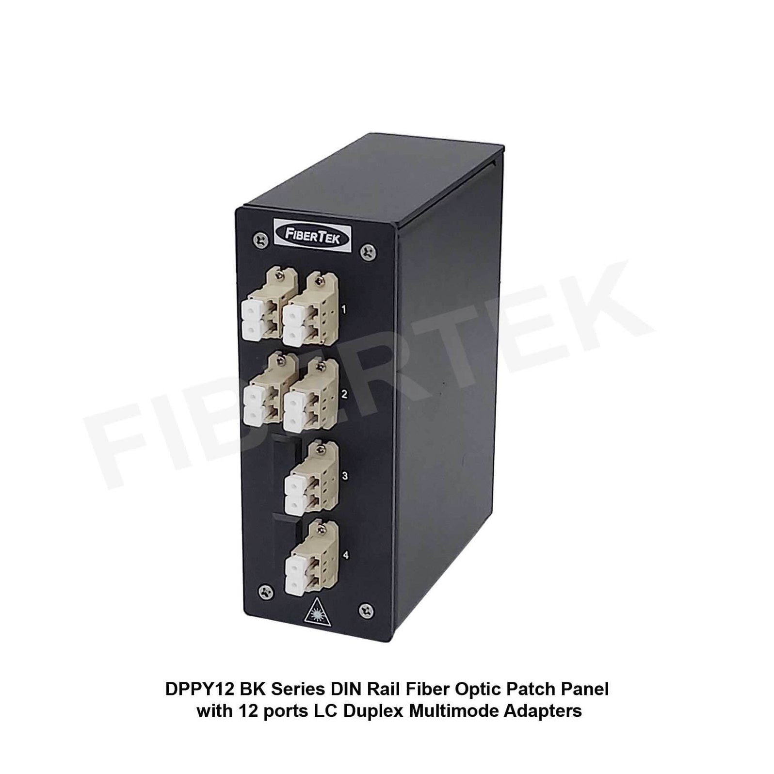 Din Rail Fiber Optic Patch Panel With Lc Duplex Dppy12 Bk Series — Fibertek Fiber Shop