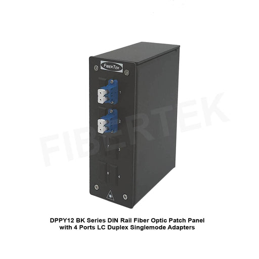 DIN Rail Fiber Optic Patch Panel DPPY12 with 4 ports LC Duplex Singlemode Adapters